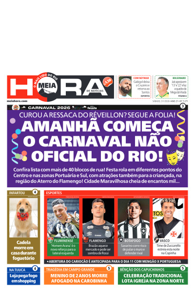 MEIA HORA - Edição de 03 de Janeiro de 2026