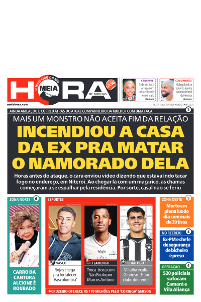 MEIA HORA - Edição de 09 de Janeiro de 2026