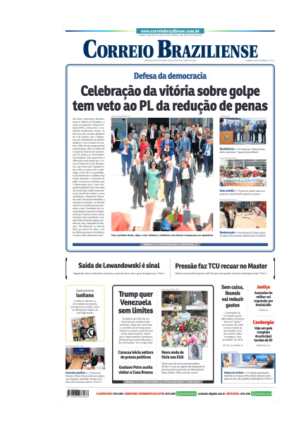 Correio Braziliense - Edição de 09 de Janeiro de 2026