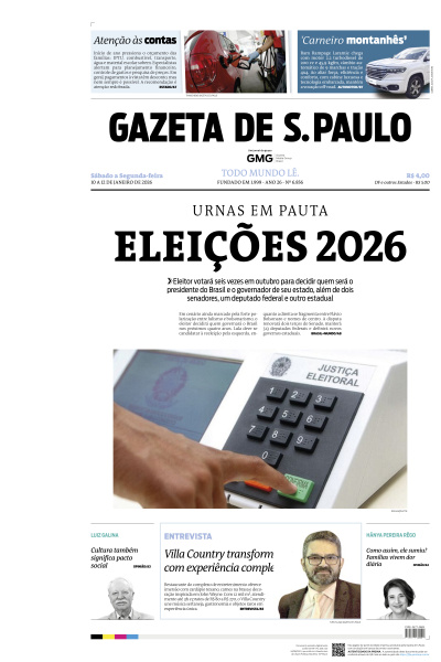 Gazeta de S. Paulo - Edição de 10 de Janeiro de 2026