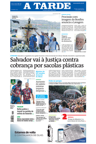 A TARDE - Edição de 12 de Janeiro de 2026