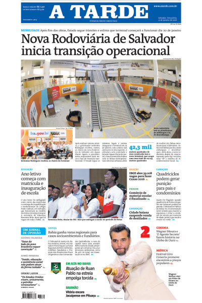 A TARDE - Edição de 13 de Janeiro de 2026