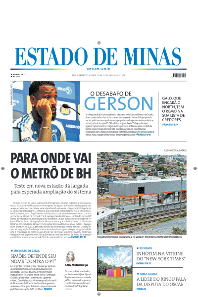 Estado de Minas - Edição de 14 de Janeiro de 2026