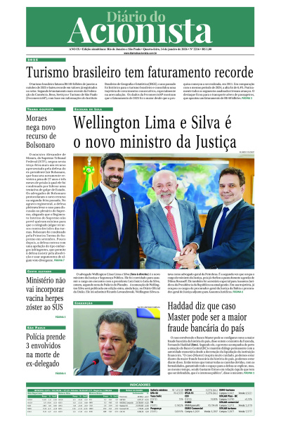 Diário do Acionista - 14 de janeiro de 2026