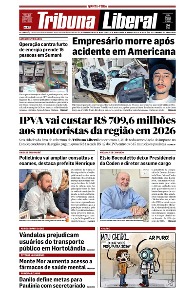 Tribuna Liberal - Edição de 15 de Janeiro de 2026