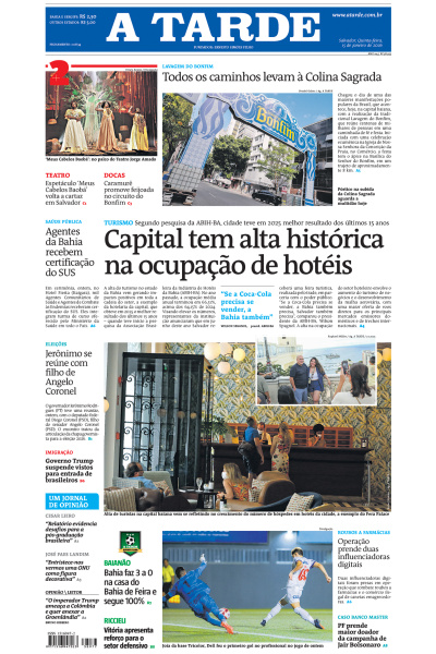 A TARDE - Edição de 15 de Janeiro de 2026