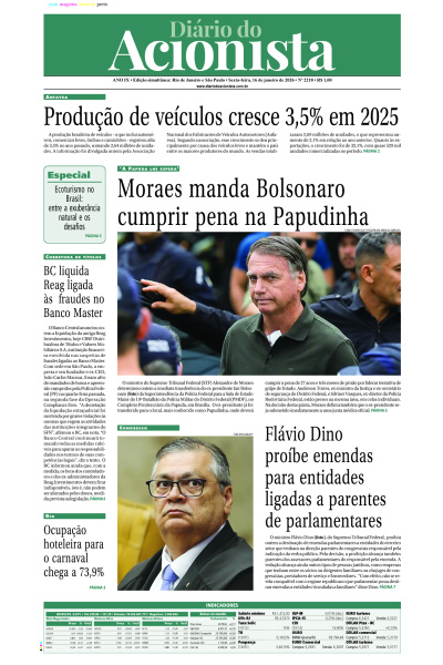 Diário do Acionista - 16 de janeiro de 2026