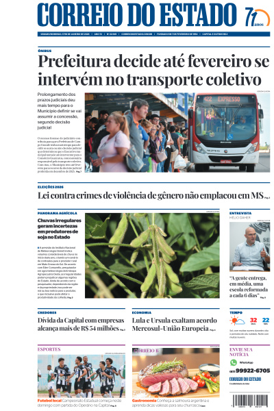 Correio do Estado - Edição de 17 de Janeiro de 2026
