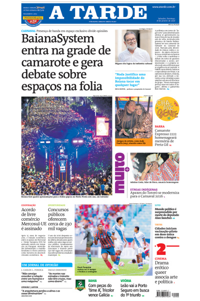 A TARDE - Edição de 18 de Janeiro de 2026