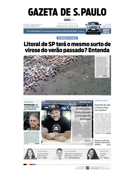 Gazeta de S. Paulo - Edição de 18 de Janeiro de 2026