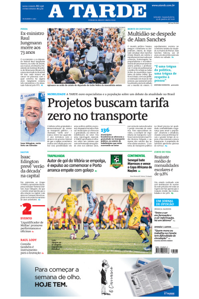 A TARDE - Edição de 19 de Janeiro de 2026