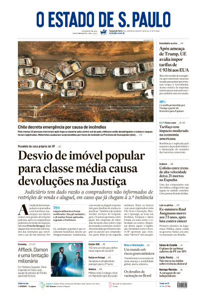 Estadão - Edição de 19 de Janeiro de 2026