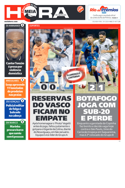 MEIA HORA - Edição de 19 de Janeiro de 2026