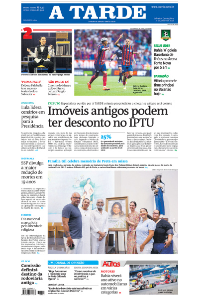 A TARDE - Edição de 21 de Janeiro de 2026