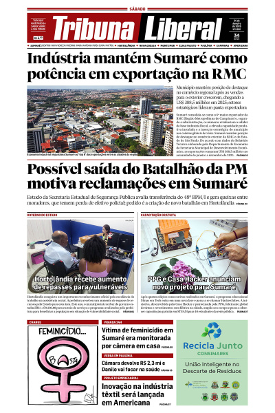 Tribuna Liberal - Edição de 24 de Janeiro de 2026