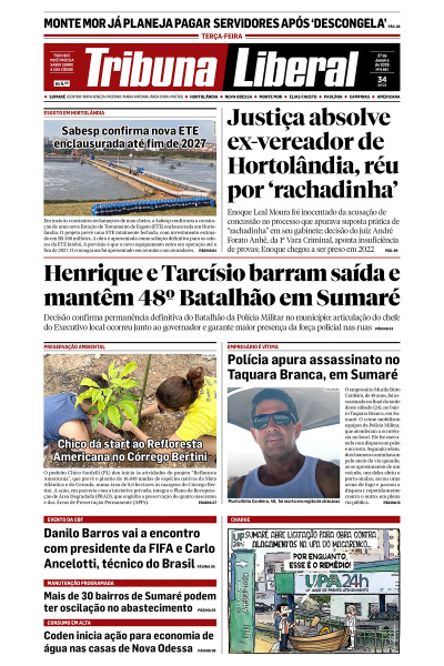 Tribuna Liberal - Edição de 27 de Janeiro de 2026