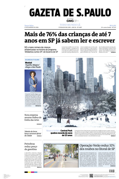Gazeta de S. Paulo - Edição de 27 de Janeiro de 2026