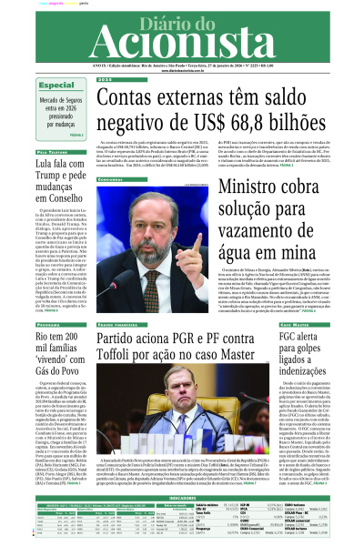 Diário do Acionista - 27 de janeiro de 2026