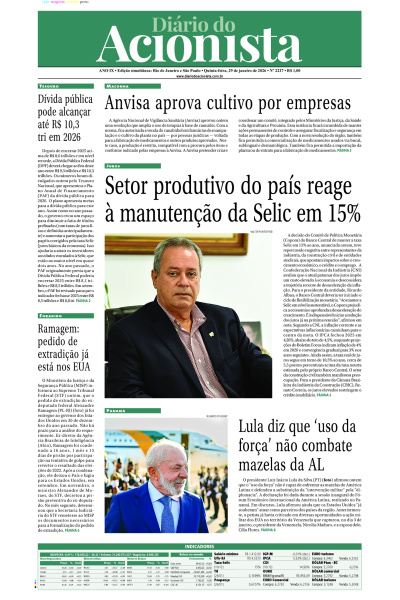 Diário do Acionista - 29 de janeiro de 2026