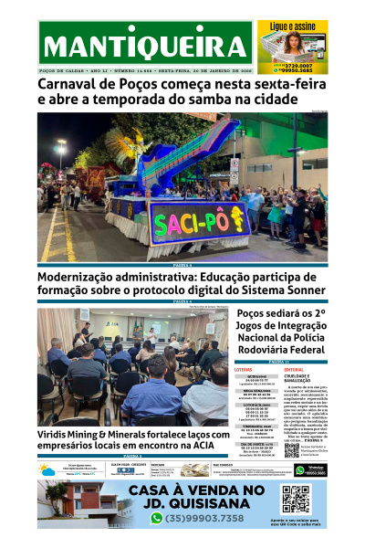 Mantiqueira - Edição de 30 de janeiro de 2026