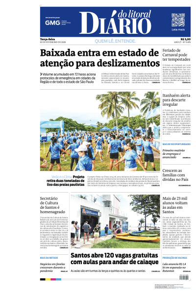 Diário do Litoral - Edição de 10 de Fevereiro de 2026