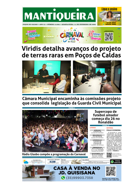 Mantiqueira - Edição de 11 de Fevereiro de 2026
