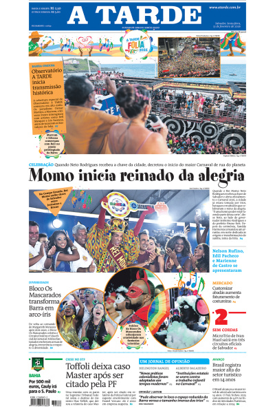 A TARDE - Edição de 13 de Fevereiro de 2026