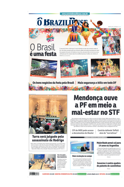 Correio Braziliense - Edição de 14 de Fevereiro de 2026