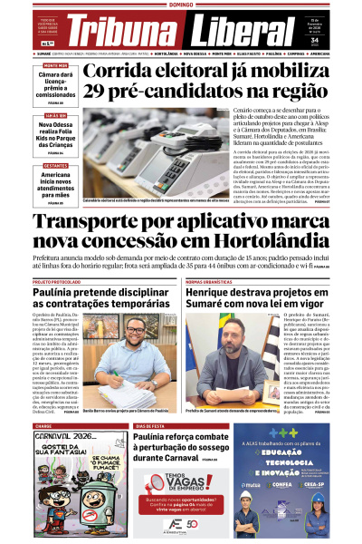 Tribuna Liberal - Edição de 15 de Fevereiro de 2026