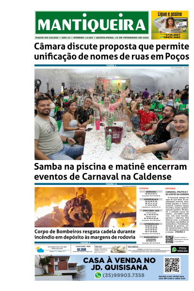 Mantiqueira - Edição de 19 de Fevereiro de 2026