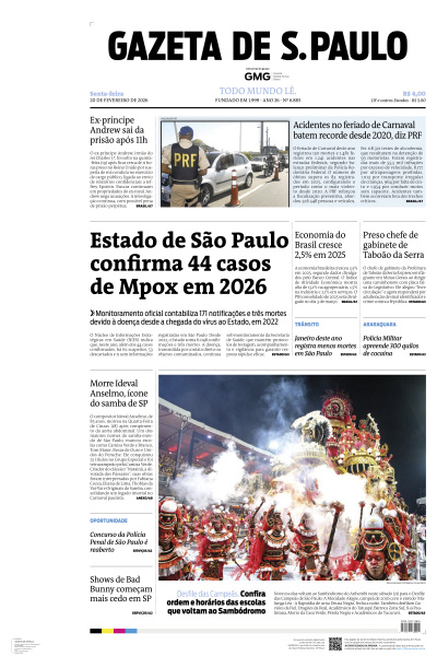 Gazeta de S. Paulo - Edição de 20 de Fevereiro de 2026