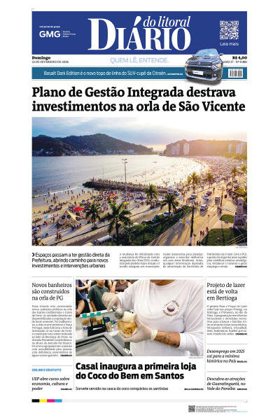 Diário do Litoral – Edição de 22 de fevereiro de 2026