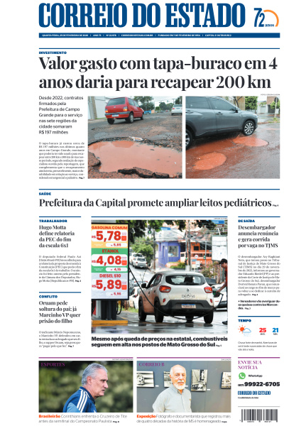 Correio do Estado - Edição de 25 de Fevereiro de 2026