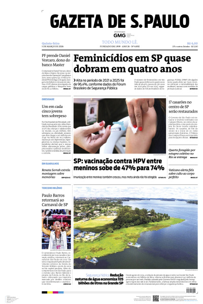 Gazeta de S. Paulo - Edição de 05 de Março de 2026