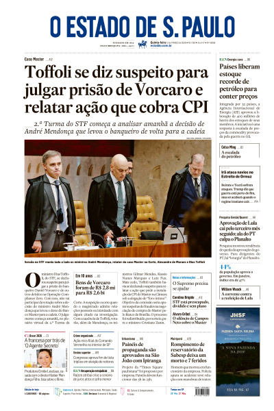 Estadão - Edição de 12 de Março de 2026