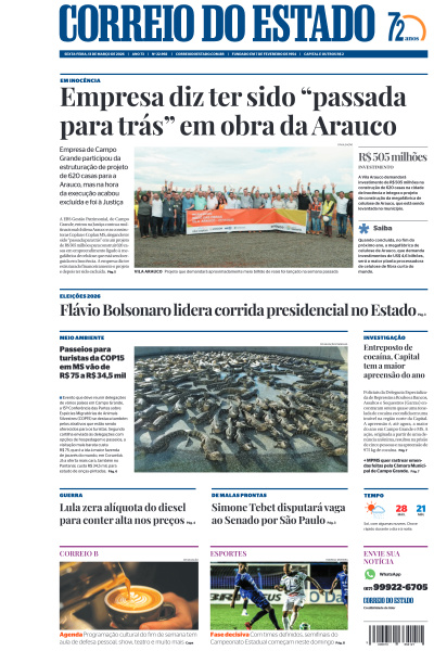 Correio do Estado - Edição de 13 de Março de 2026