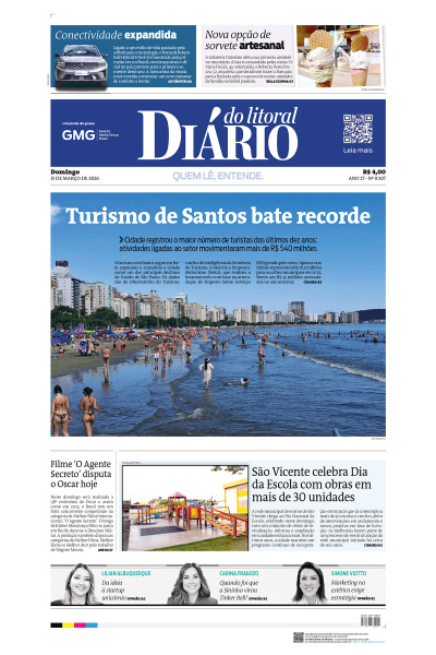 Diário do Litoral – Edição de 15 de março de 2026