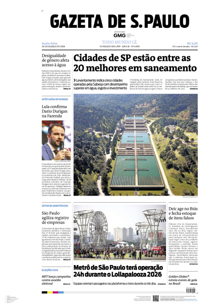 Gazeta de S. Paulo - Edição de 20 de Março de 2026