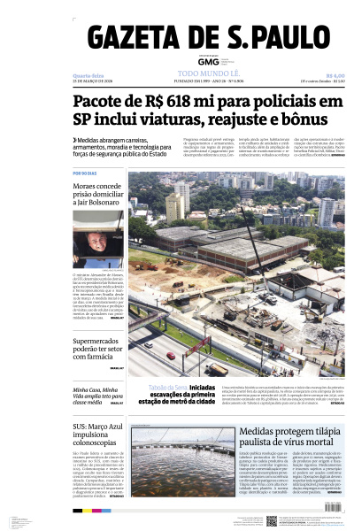 Gazeta de S. Paulo - Edição de 25 de Março de 2026
