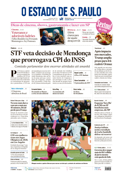 Estadão - Edição de 27 de Março de 2026