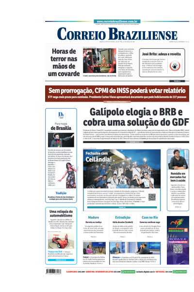 Correio Braziliense - Edição de 27 de Março de 2026