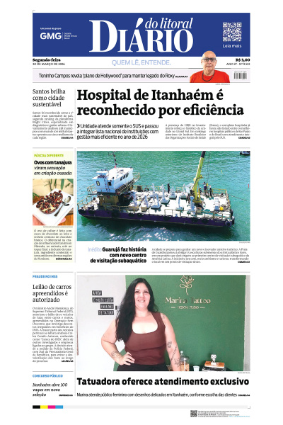 Diário do Litoral – Edição de 30 de março de 2026