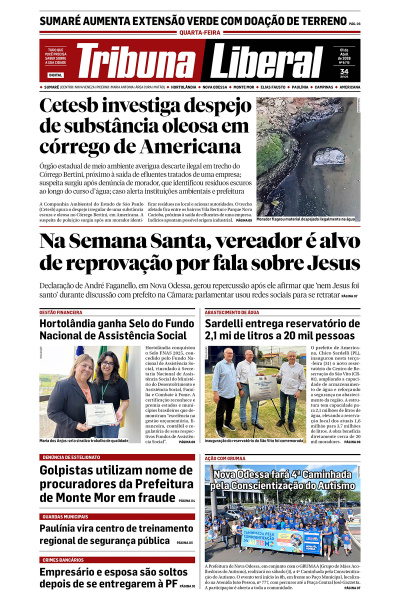 Tribuna Liberal - Edição de 1º de Abril de 2026