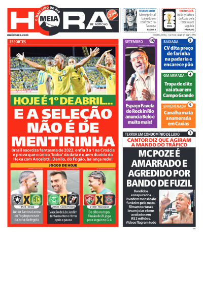 MEIA HORA - Edição de 01 de Abril de 2026