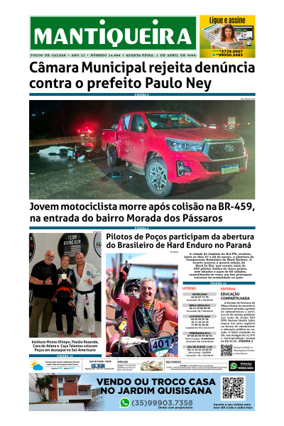 Mantiqueira - Edição de 01 de abril de 2026