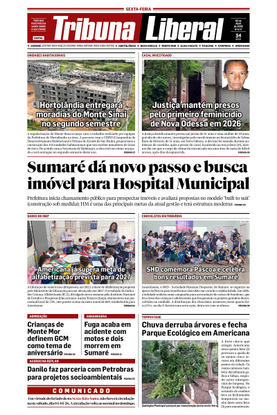 Tribuna Liberal - Edição de 3 de Abril de 2026