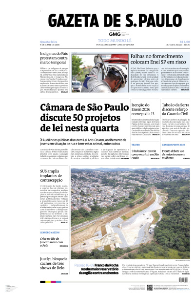 Gazeta de S. Paulo - Edição de 08 de Abril de 2026