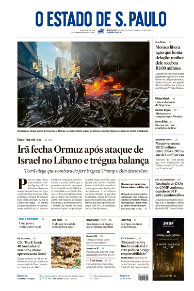 Estadão - Edição de 09 de Abril de 2026
