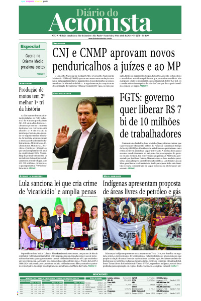 Diário do Acionista - 10 de abril de 2026