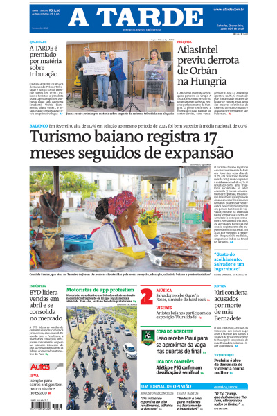 A TARDE - Edição de 15 de Abril de 2026